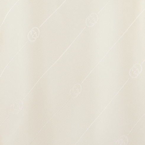 Camisa de crepé de seda con GG entrelazada