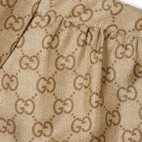 Camicia in twill di seta stampata