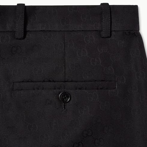 Pantalón de canvas de algodón con GG