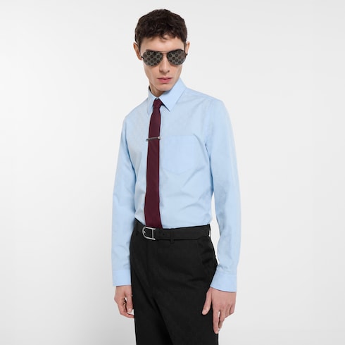 Camisa de popelina de algodón con GG