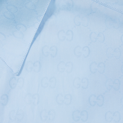 Camisa de popelina de algodón con GG