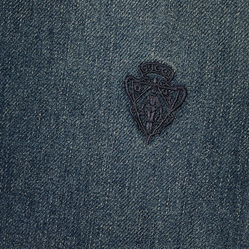 Camisa de denim de algodón lavado certificado