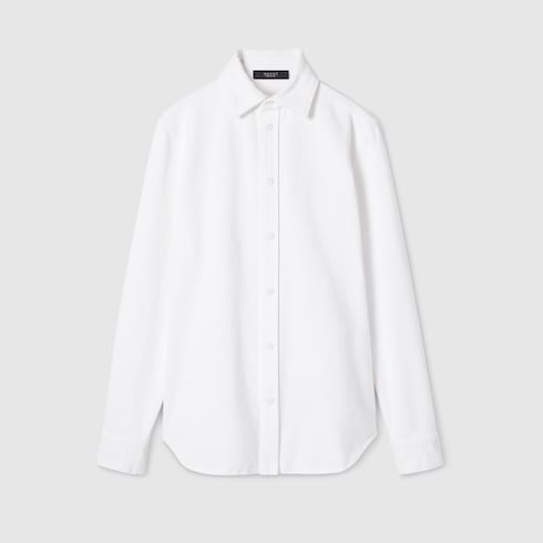 Washed certified cotton denim shirt