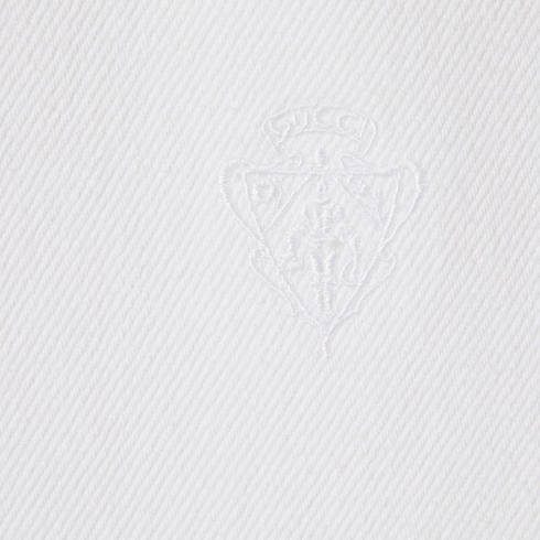 Chemise en denim de coton certifié délavé