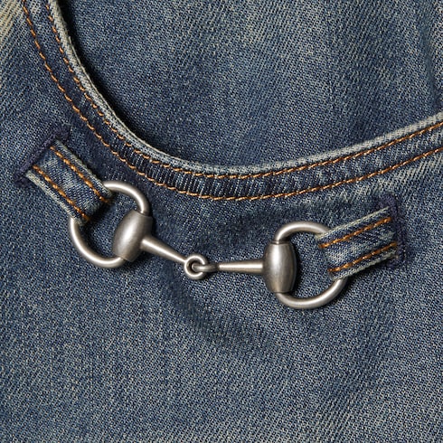 ホースビット ディテール コットンデニム パンツ
