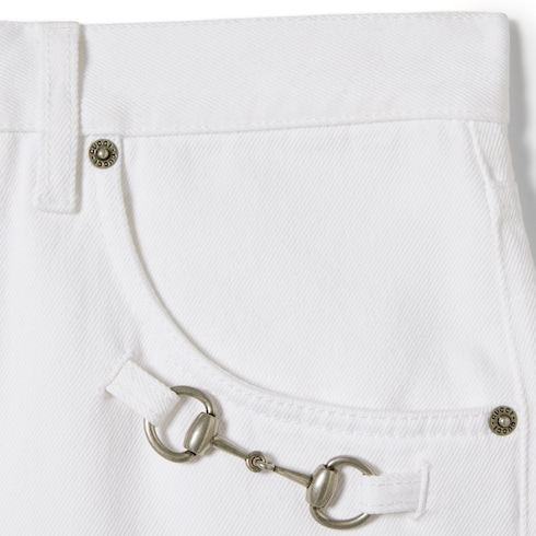 Pantalon en denim de coton avec détail Mors