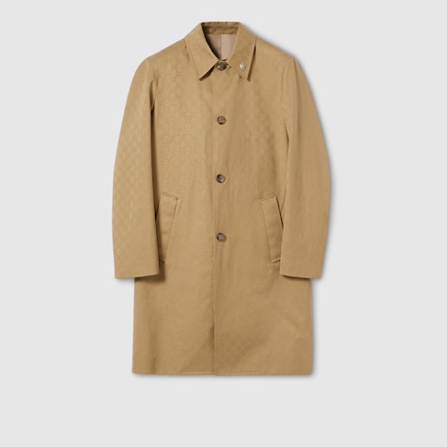 GG cotton gabardine coat
