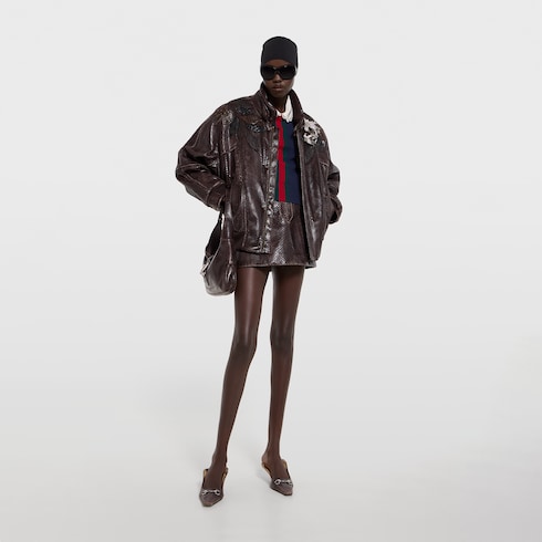 Pull en maille de laine fine avec bande Web