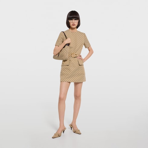 Kleid aus GG Baumwollcanvas