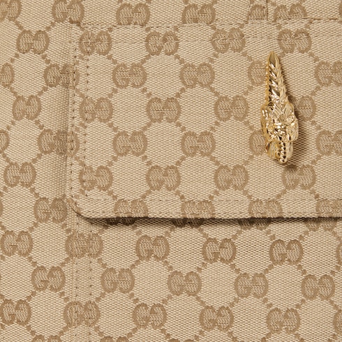 GG cotton canvas fabric dress