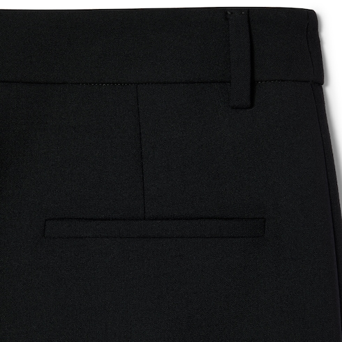 Pantalone in crêpe di lana con bottone Doppia G