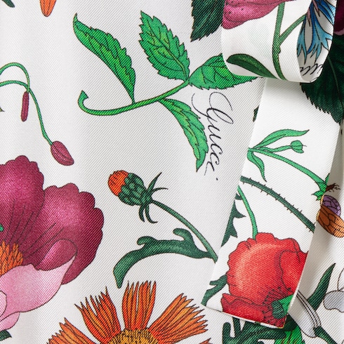 Robe en twill de soie imprimé