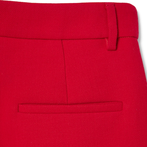 Pantalones de crepé de lana con botón Doble G