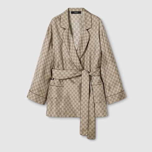 Camicia in twill di seta stampata