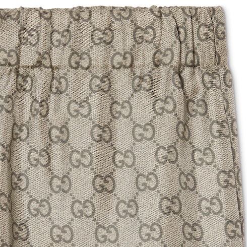 Pantaloni da tempo libero in twill di seta stampato