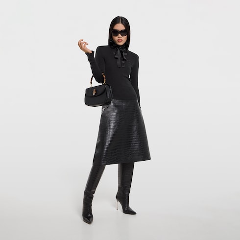 Oberteil aus Kaschmir und Seide mit Stickerei