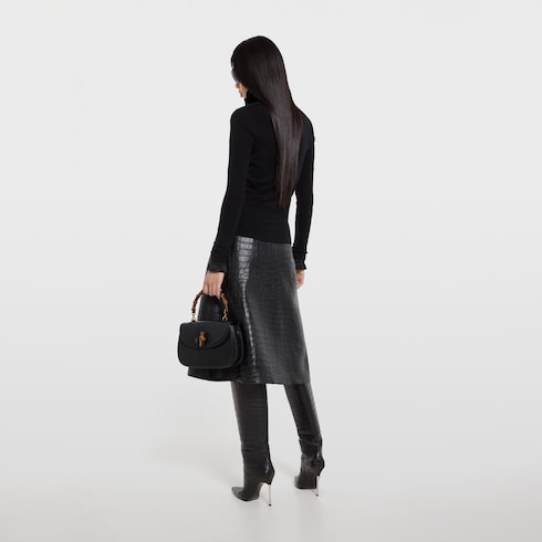 Top in seta e cashmere pregiato con ricamo