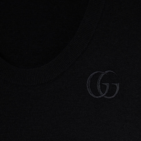 Fine cashmere silk top with embroidery