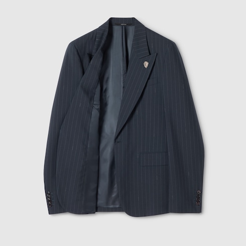 Giacca in lana gessata Gucci