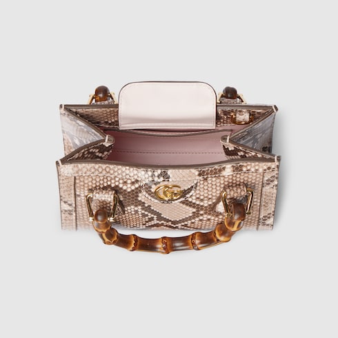 Bolso tote Gucci Diana de pitón pequeño