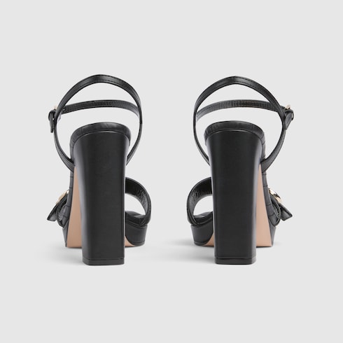 Sandales compensées avec Double G pour femme