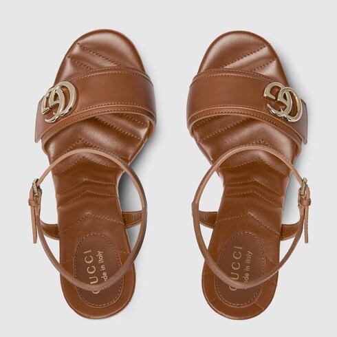 Women's platform sandal with Double G