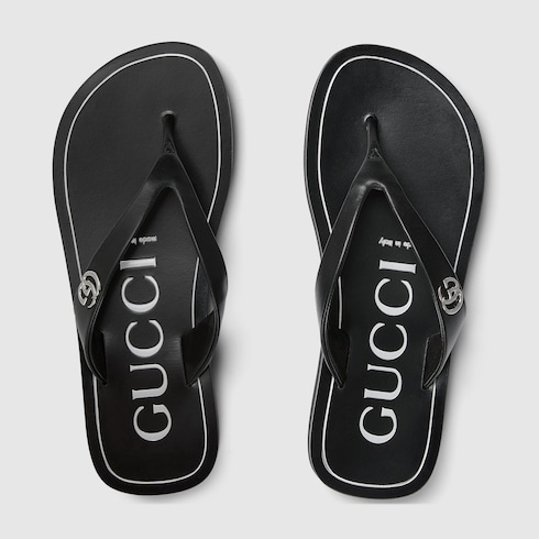 Women's thong sandal with Double G