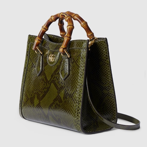 Bolso tote mediano de pitón Gucci Diana