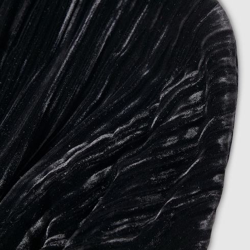 Froissé silk velvet long dress