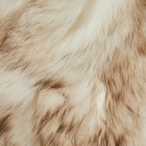 Smooth long shearling coat