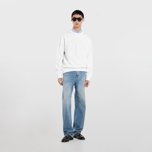 Sweatshirt aus Baumwolljersey mit Stickerei