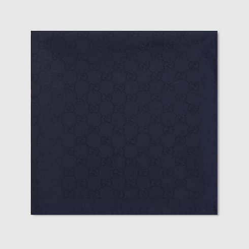 Carré de poche en coton et soie GG