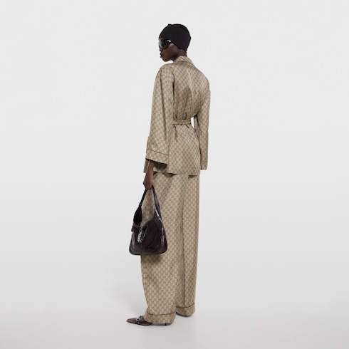 Chemise en twill de soie avec imprimé