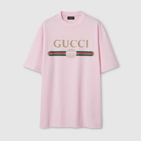 Camiseta de algodón y seda con estampado