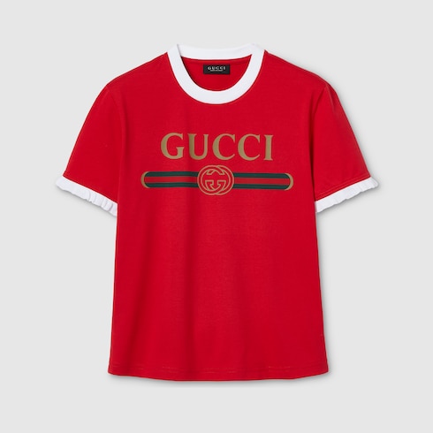 Camiseta de punto de algodón con estampado