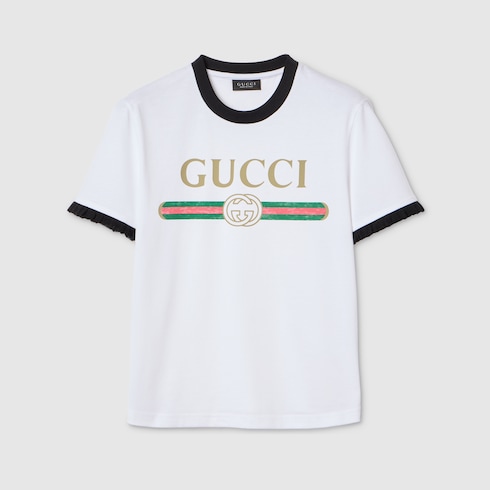 Camiseta de punto de algodón con estampado