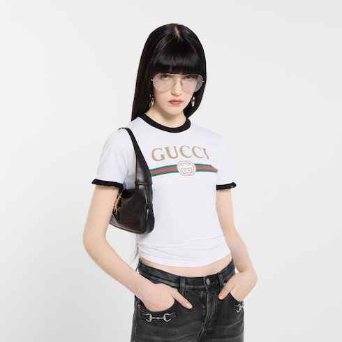 Camiseta de punto de algodón con estampado
