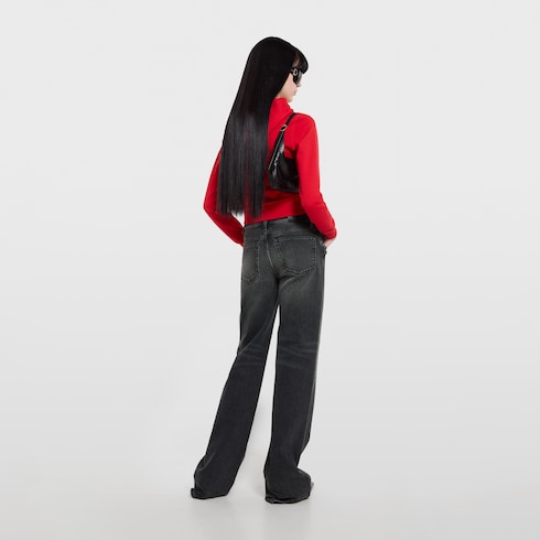 Cotton jersey and cashmere sweatshirt with print