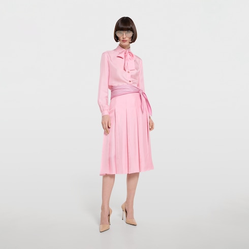 Printed silk twill diamond scarf