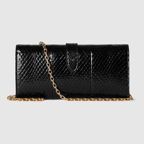 Gucci Jackie anaconda wallet on chain