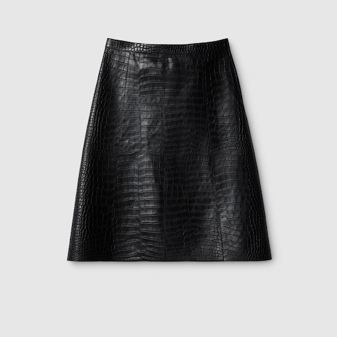Crocodile leather skirt