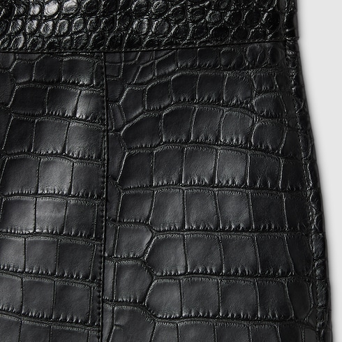 Crocodile leather skirt