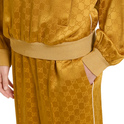Pantalón de jacquard de acetato con GG