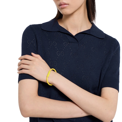 Bracciale con logo Gucci smaltato