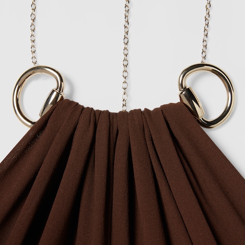 Langes Kleid aus Seiden-Crêpe