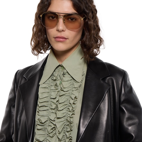 Shiny leather jacket