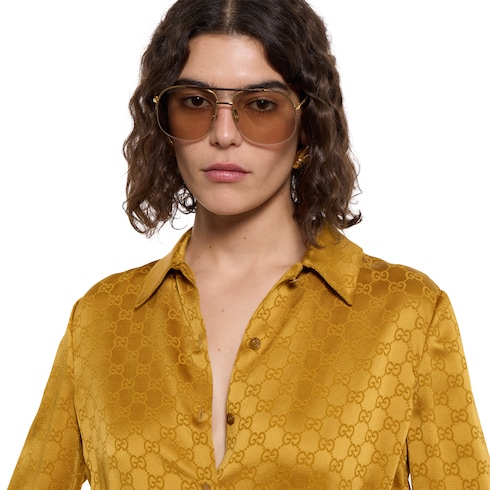 Kleid aus GG Azetat-Jacquard