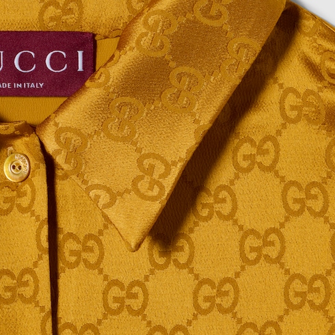 Vestido de jacquard de acetato con GG