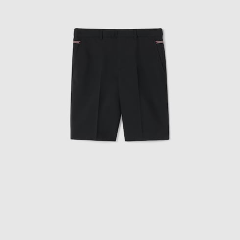 Shorts aus Wolle mit Intarsie