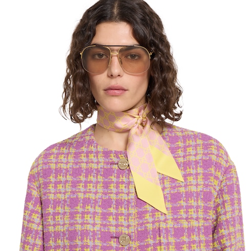 Ruban en twill de soie GG